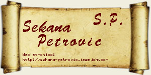 Sekana Petrović vizit kartica